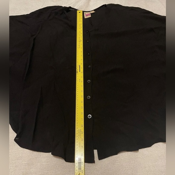 Original Anthony Large Black Poncho Shirt Nwot Sleeves Boho - Picture 8 of 11